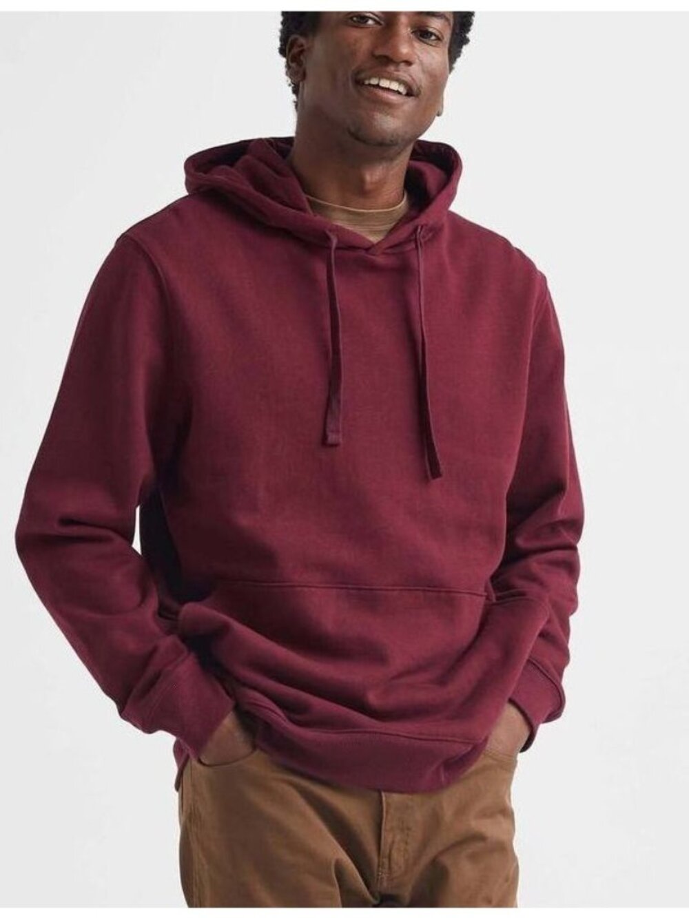 RICHER POORER men's pullover hoodie in fig size S